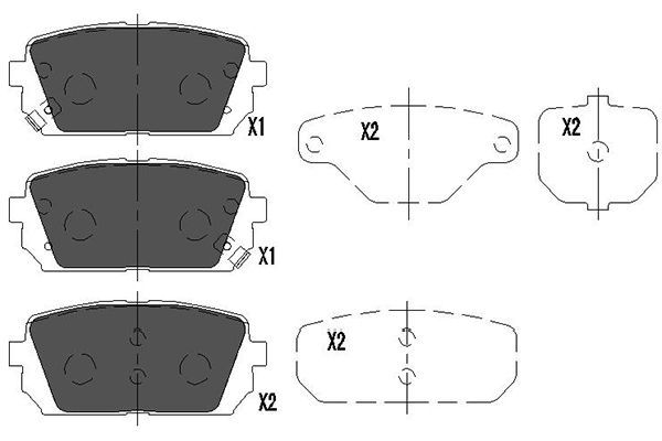 KAVO PARTS Комплект тормозных колодок, дисковый тормоз KBP-4019